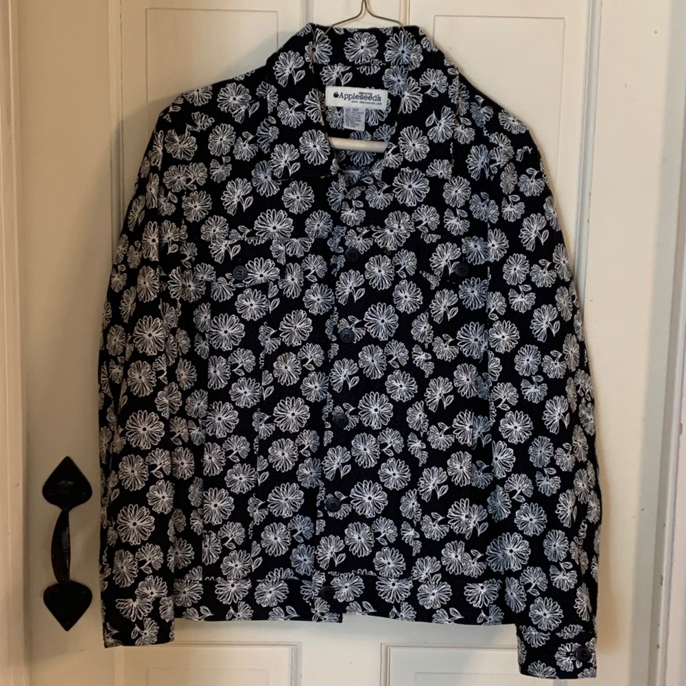 Black and white Floral Jacket